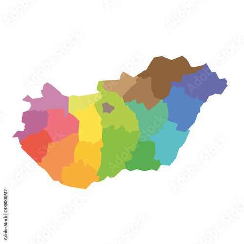 Hungary - map of counties photo