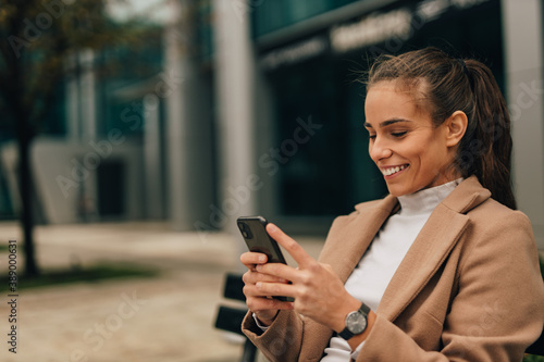 Girl using her smart phone.