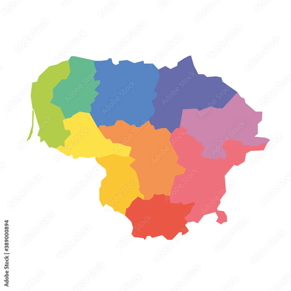 Lithuania - map of counties