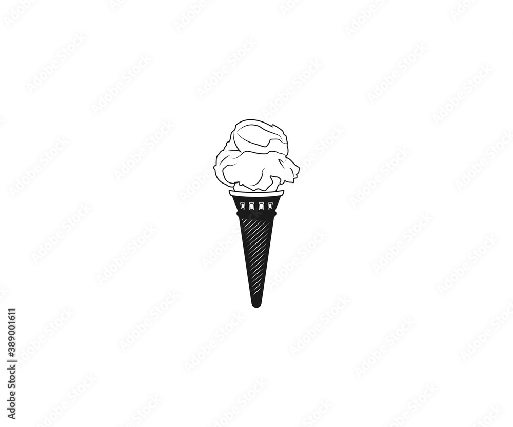 Icecream icon. Ice cream symbol, Smoothie drink, frozen coffee, sorbet wafer. Quality design element. Ice cream in waffle cone vector icon. Vanilla sundae, frozen yogurt, bubble waffle Icecream icon. Ice cream symbol, Smoothie drink, frozen coffee, sorbet wafer. Quality design element. Ice cream in waffle cone vector icon. Vanilla sundae, frozen yogurt, bubble waffle
