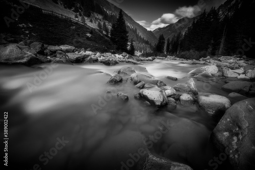 Mountain stony river Ruetz