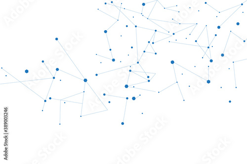 Network abstract connection isolated on white background. Network technology background with dots and lines. Ai background. Modern abstract concept. Ai vector, network technology