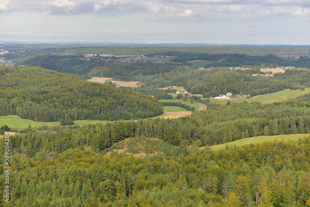 The Wieżyca nature reserve park, Kaszuby countryside, Poland.