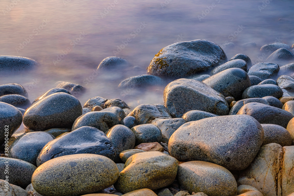 Fototapeta premium Queen beach or Hoang Hau beach, the famost beach at Quy Nhon city, Binh Dinh, Vietnam