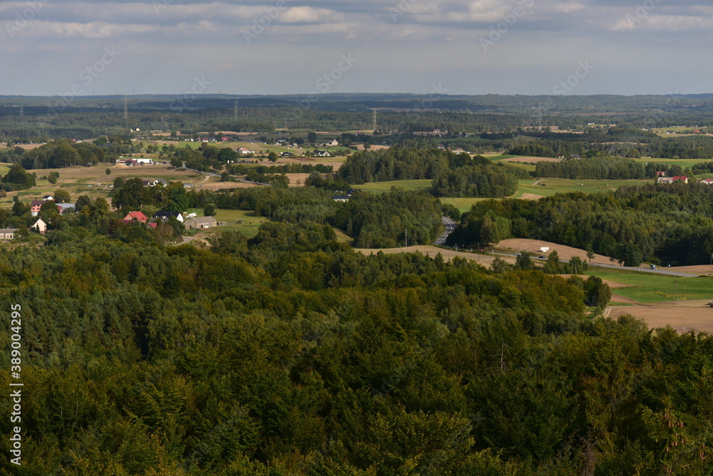 Landscape of the Kaszuby countryside, Poland.