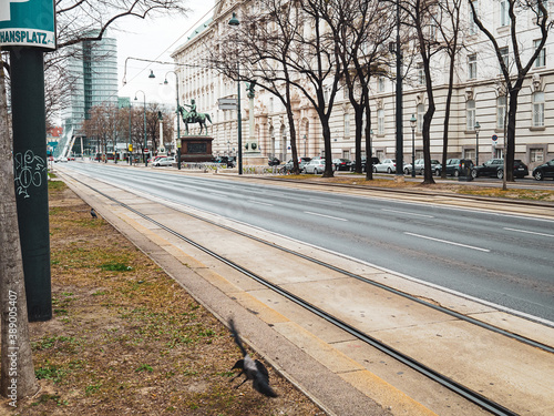 Leere Straßen in Wien während des COVID-19 Lockdowns photo