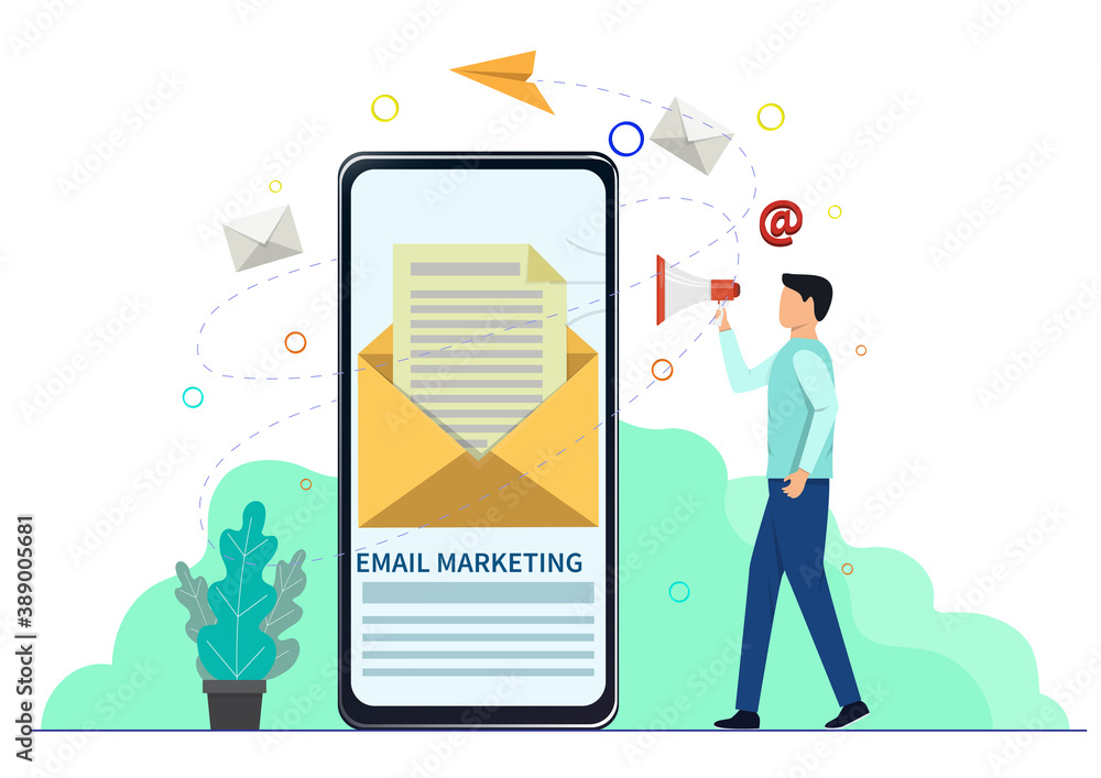 Email marketing concept Email marketing concept
