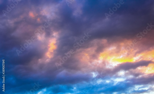 Colorful Sky and Clouds - Nature Scenery Background 