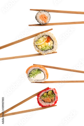 Different types of sushi roll 