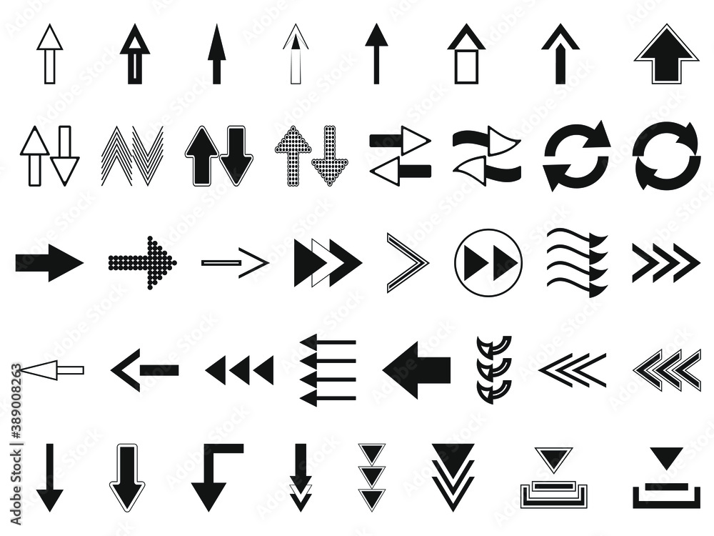 Collection of geometric arrows and other symbols. For design, advertising banner, presentations. 10 eps design. Collection of geometric arrows and other symbols. For design, advertising banner, presentations. 10 eps design.