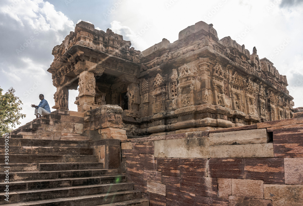Papanatha Temple is located separately from the main group of Pattadakal temples