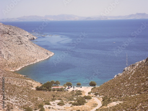 Island hopping between the beautiful beaches and mountains of Kalymnos, Leros and Lipsi in the Mediterranean Sea, Greece photo