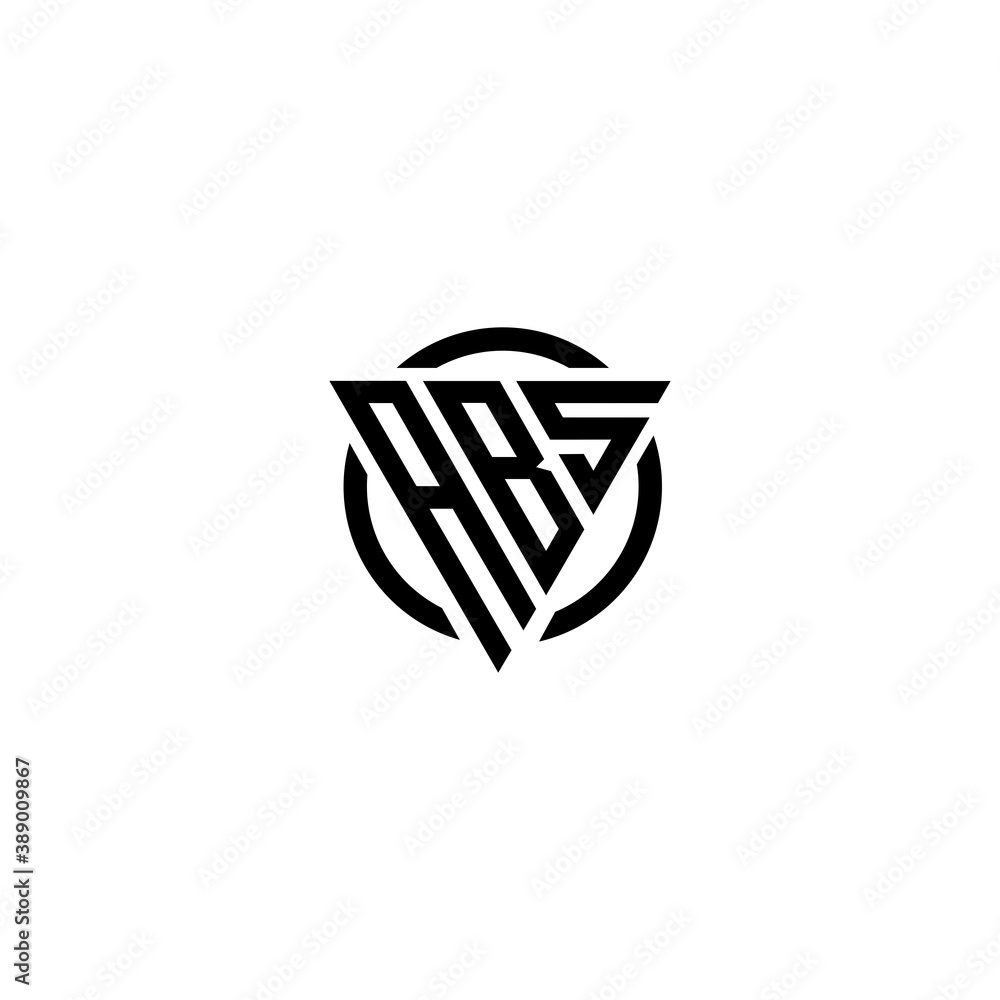 Initial letter ABS triangle monogram clean modern simple logo Initial letter ABS triangle monogram clean modern simple logo