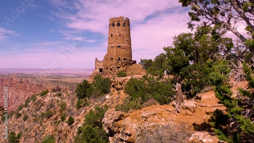 Arizona Grand Canyon A side view of the Watchtower at Desert View on the South Rim