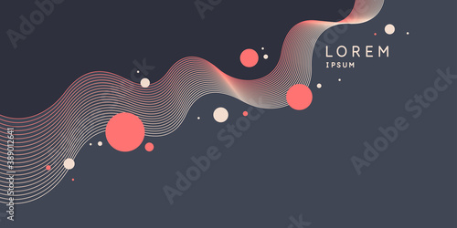 Trendy abstract background. Composition of geometric forms. Modern vector illustration