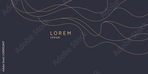 Bright poster with dynamic waves. Vector illustration