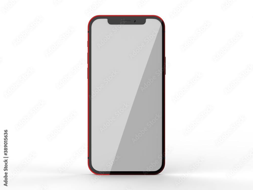 Blank white bezel less smart phone screen for for digital design presentation. 3d render illustration. Blank white bezel less smart phone screen for for digital design presentation. 3d render illustration.