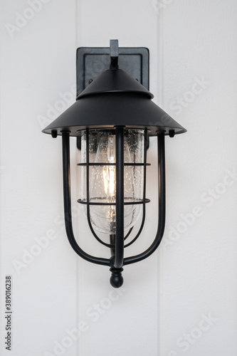 Slika na platnu Outdoor Electric Wall Sconce with Etched Seedy Glass
