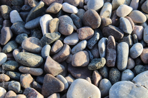 sea stones background on the seashore