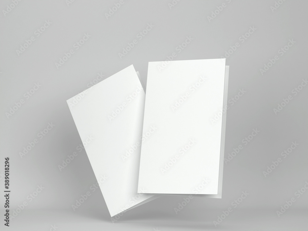 Blank greeting card or brochure mockup Blank greeting card or brochure mockup