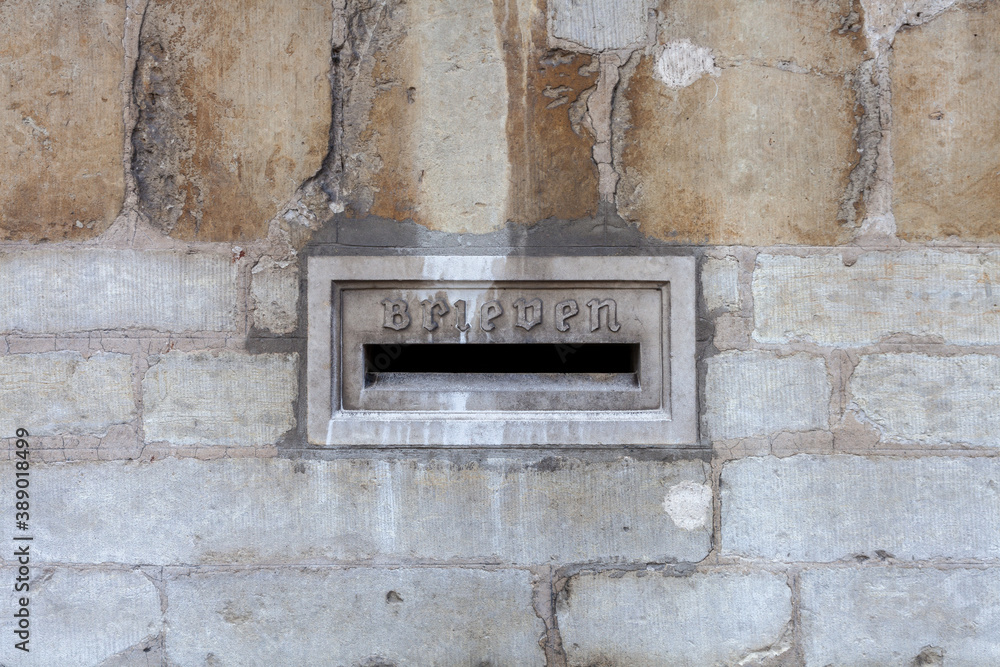 Old stone mailbox in the centre of Bruges (Translation: Brieven means Letters) Old stone mailbox in the centre of Bruges (Translation: Brieven means Letters)
