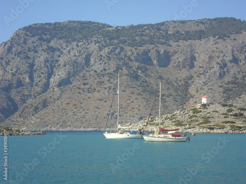 Island hopping among the charming and beautiful Greek islands of Samos, Leros, Lipsi, Kalymnos, Kos and Rhodes, Greece - Mediterranean Sea