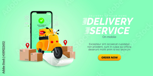 Design delivery service. premium vector.