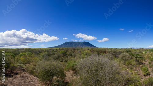 aerial view of Taman Nasional Baluran or Baluran National Park, Situbondo, East Java, Indonesia