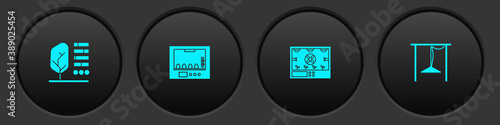 Set Plant status, Incubator for eggs, Smart farming technology and Automatic irrigation sprinklers icon. Vector.