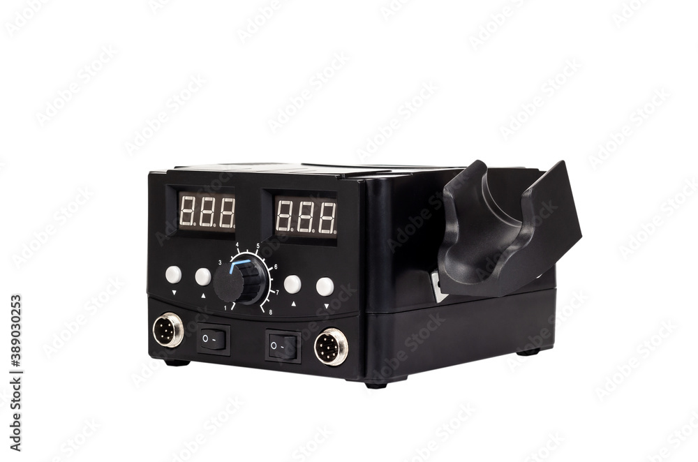 Fotografie Soldering station with LED display and regulator.