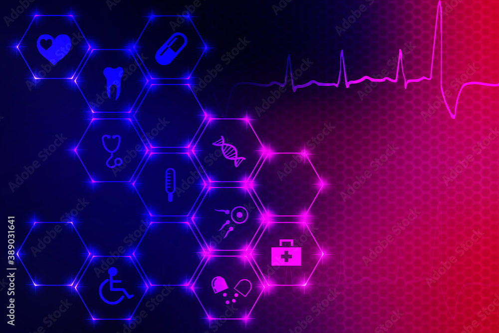 2D illustration medical structure background 2D illustration medical structure background