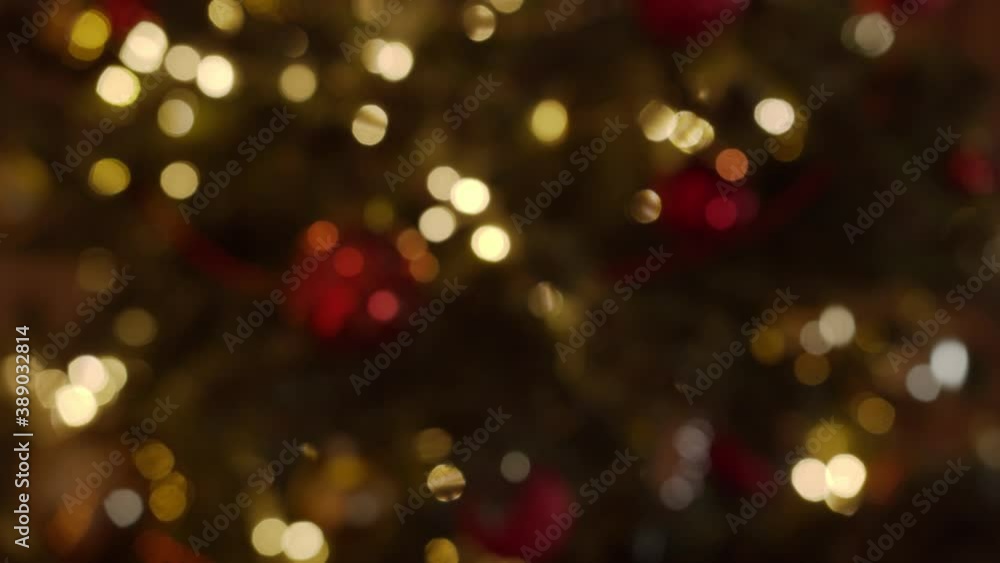 The camera approaches a beautiful Christmas tree The camera approaches a beautiful Christmas tree