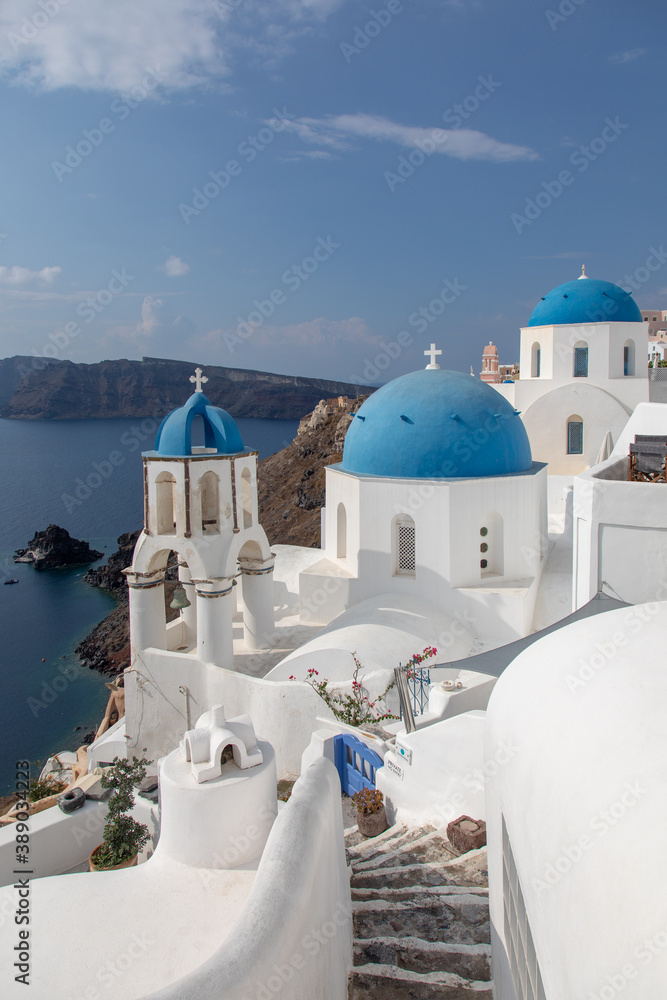 Obraz premium Grèce, Les Cyclades, île de Santorin (Thera ou Thira), village d'Oia