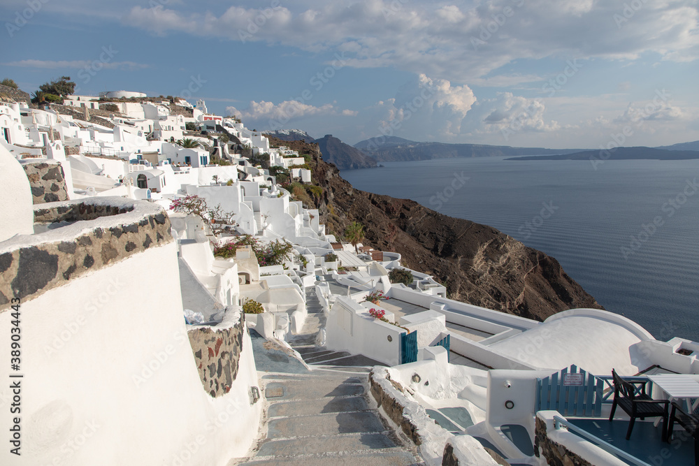 Obraz premium Grèce, Les Cyclades, île de Santorin (Thera ou Thira), village d'Oia