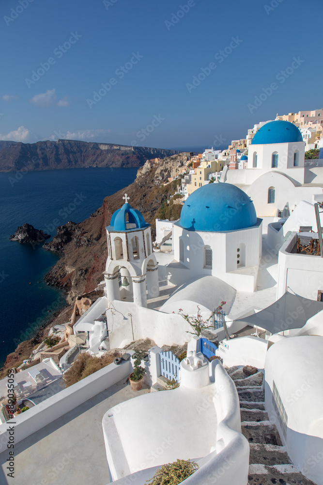 Obraz premium Grèce, Les Cyclades, île de Santorin (Thera ou Thira), village d'Oia