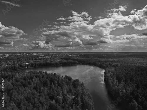 Lake Black near the town of Pokrov, Russia. photo