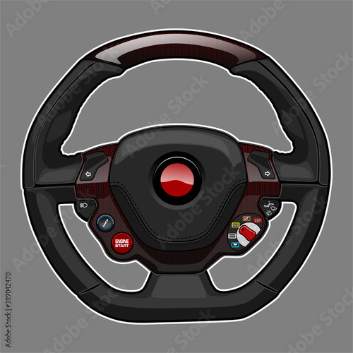 Car Steering Wheel Illustration for conceptual design