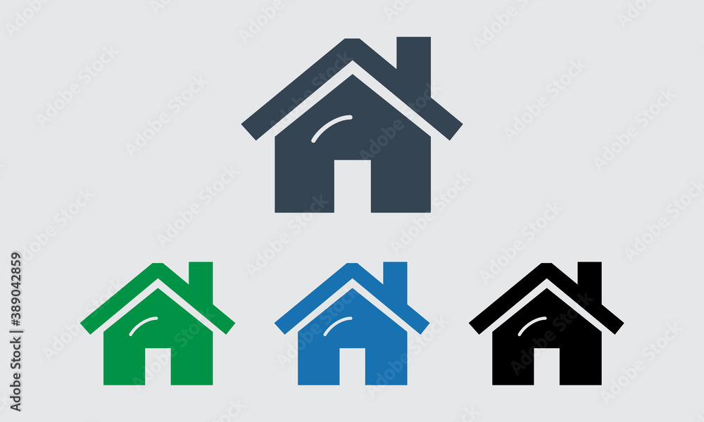 Home, House vector icon set colourful, House vector. Home, House vector icon set colourful, House vector.