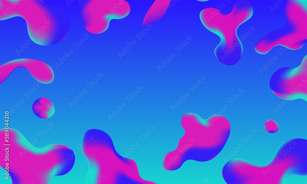 Abstract blue and pink fluid gradient shape. Abstract blue and pink fluid gradient shape.