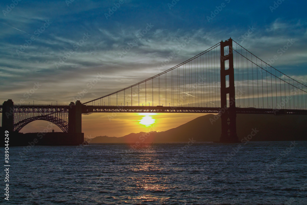 golden gate bridge sunset