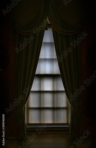 Geogian Window with drapes - colour