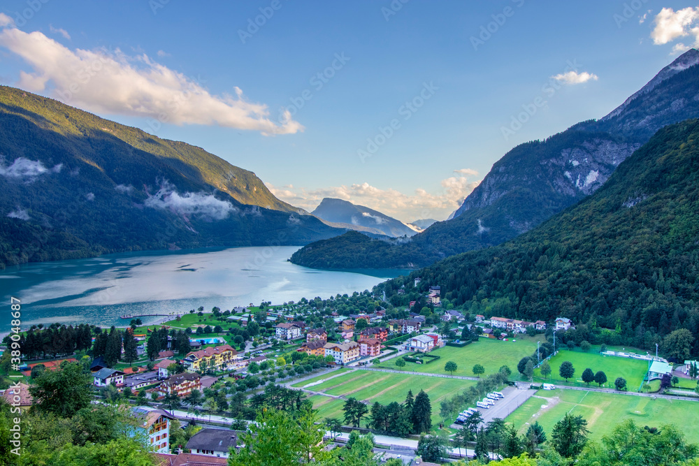 italian landscape, nature landscape, nature, sunny day, andalo, trentino, water background, trekking, freedom, lake water, lake, brenta, mountains, clouds, cloudy, sky, sunset, sunrise, flower, summer