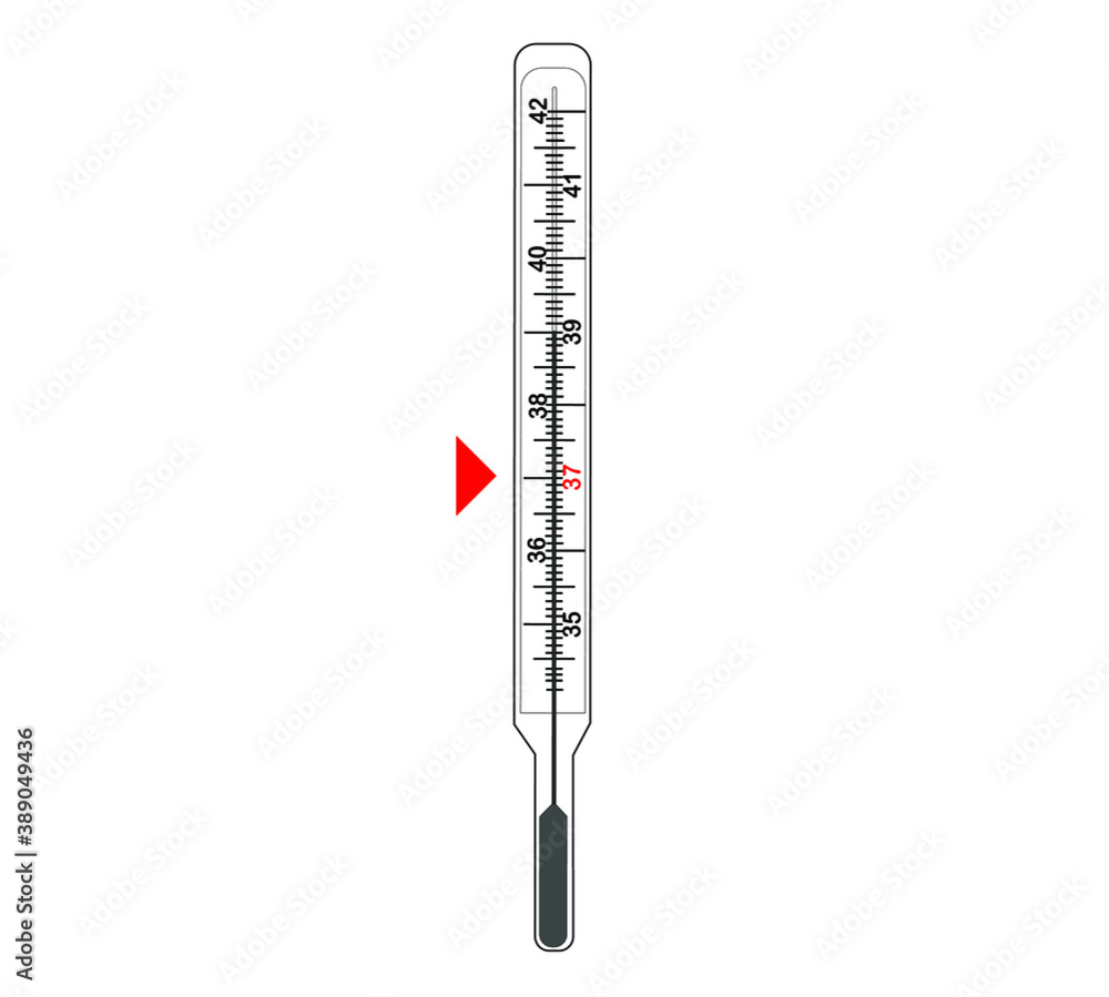Medical Clinical Thermometer Temperature. Vector thermometer illustration can be edited Medical Clinical Thermometer Temperature. Vector thermometer illustration can be edited