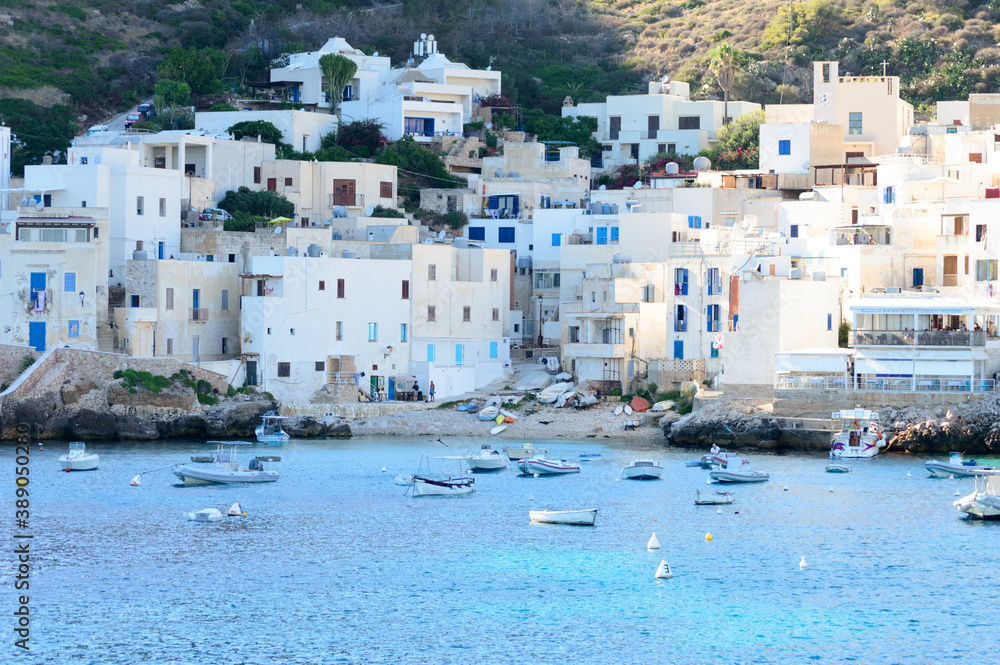Foto Stock Island of Levanzo, Sicily, Italy, july 2020. This little sea