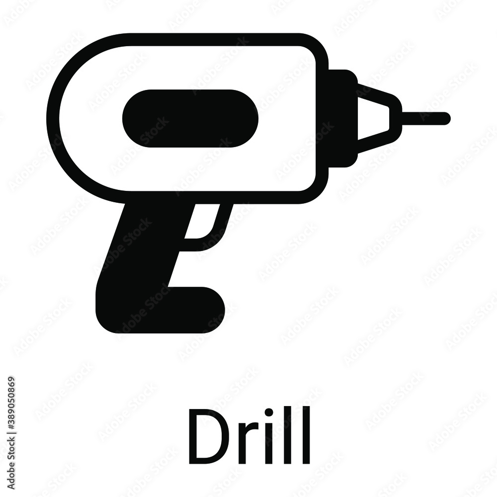 drill machine vector icon