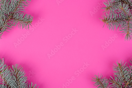 Christmas bright colored decorative background with New Year decorations