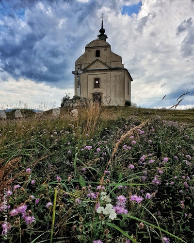 Baroque chapel of the Holy Cross at the pilgrimage site on the Siva Brada hill in Spis, Slovakia