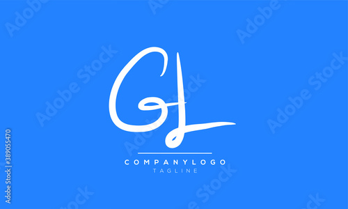 Alphabet letters Initials Monogram logo GL or LG and G