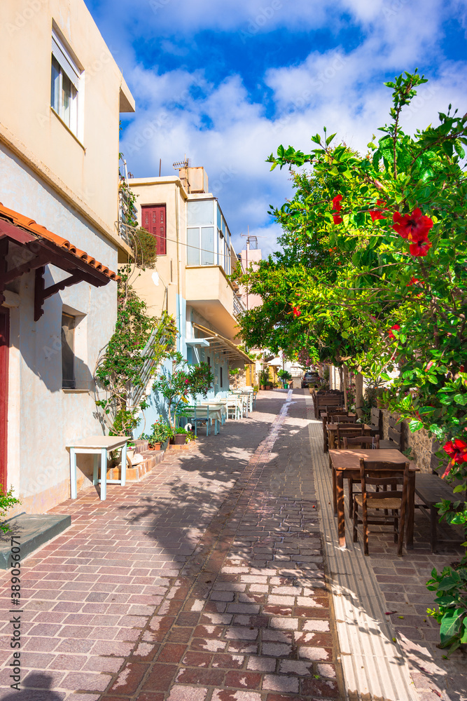 Traditional village of Paleochora, Crete, Greece.