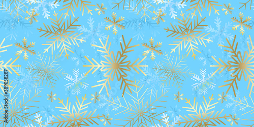 Christmas card. Snowflakes Winter seamless pattern
